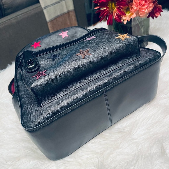 Coach Campus Backpack In Signature Canvas With Star Applique & Snakeskin Detail - Picture 15 of 16